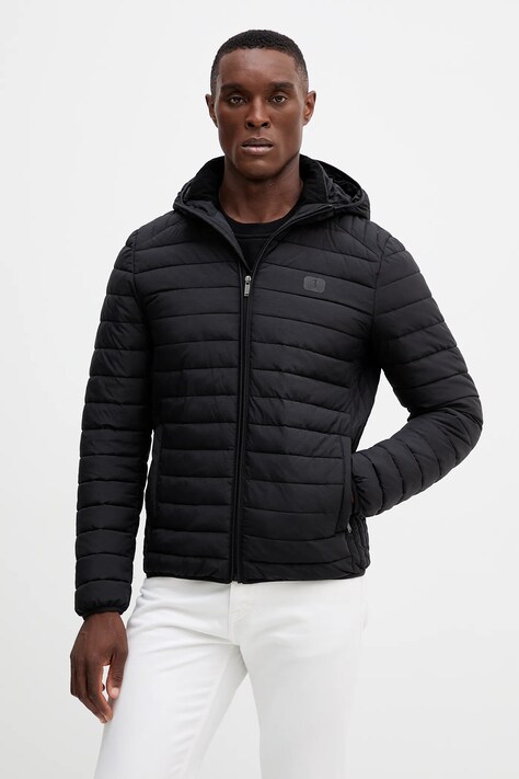 Trussardi kurtka kolor czarny przejściowa F004M000009N