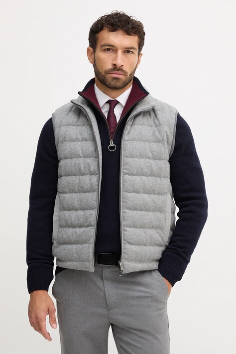 Пуховая безрукавка Paul&Shark цвет серый зимняя 15312380