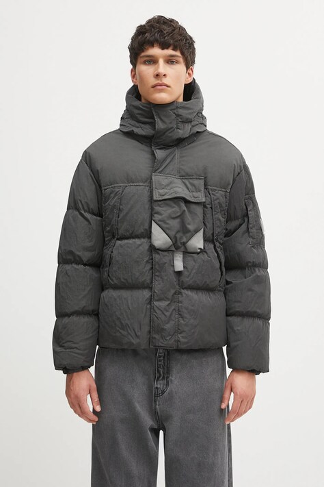 Péřová bunda C.P. Company šedá barva, zimní, 19CMOW013A006369M