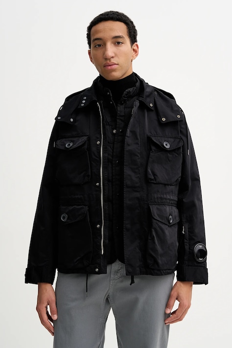 C.P. Company geacă de puf culoarea negru, de iarna, 19CMOW188A110089G