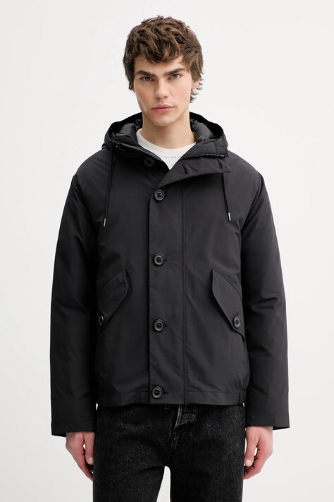 C.P. Company geacă de puf culoarea negru, de iarnă, 19CMOW197A110419A