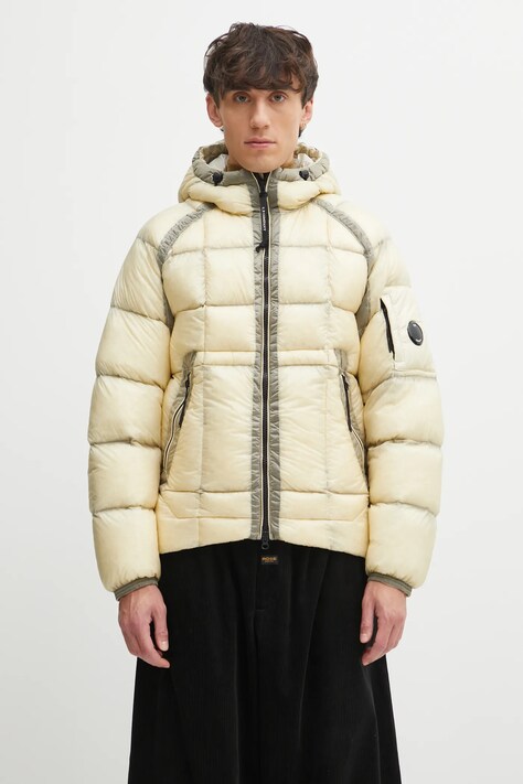 C.P. Company kurtka puchowa kolor beżowy zimowa 19CMOW702A110416A