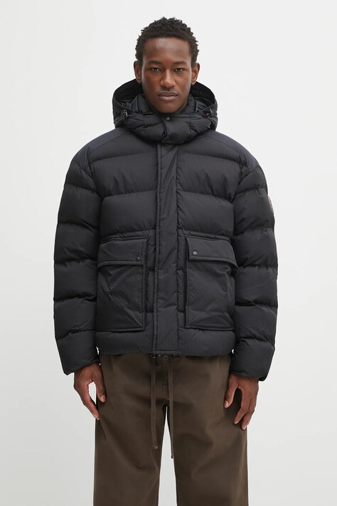 Jakna Napapijri A-Gail puf boja: crna, za zimu, NP0A88Z99411