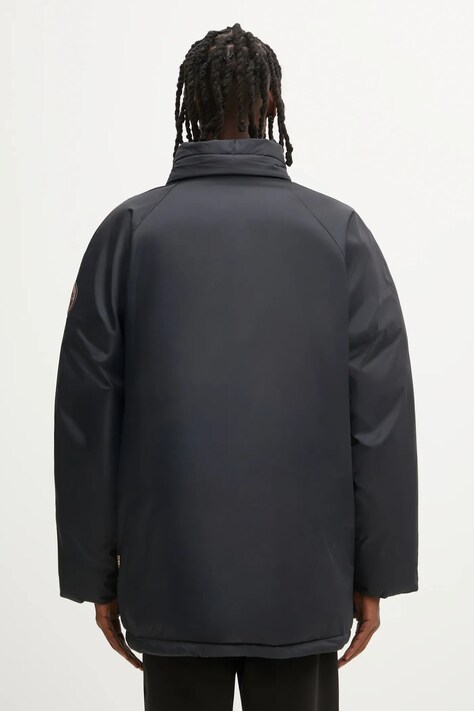 Dvostranska jakna Napapijri A-Gail parka črna barva, NP0A88YW9411