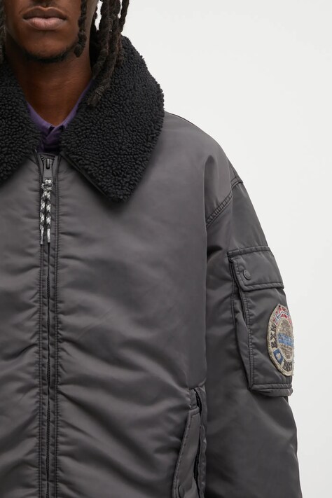 Jakna Napapijri A-Nemes siva barva, NP0A891X9411