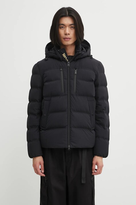 Woolrich kurtka puchowa Matt Stretch Puffer kolor czarny zimowa CFWOOU2088MRUT3107