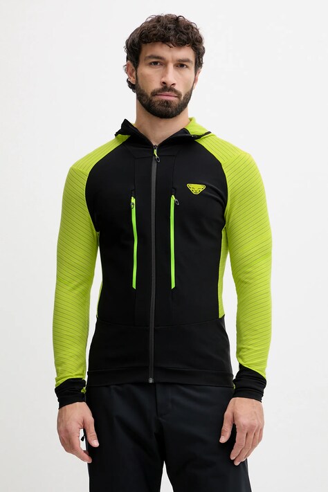 Dynafit bluza outdoorowa Mezzalama Race męska kolor zielony z kapturem 08.0000071980