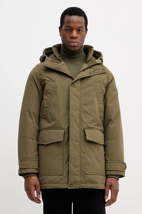 Tommy Hilfiger kurtka puchowa kolor zielony zimowa MW0MW40632