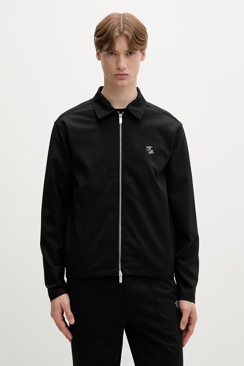 Filling Pieces kurtka przejściowa męska z wełny Coach Twill Wool czarna 422560500247