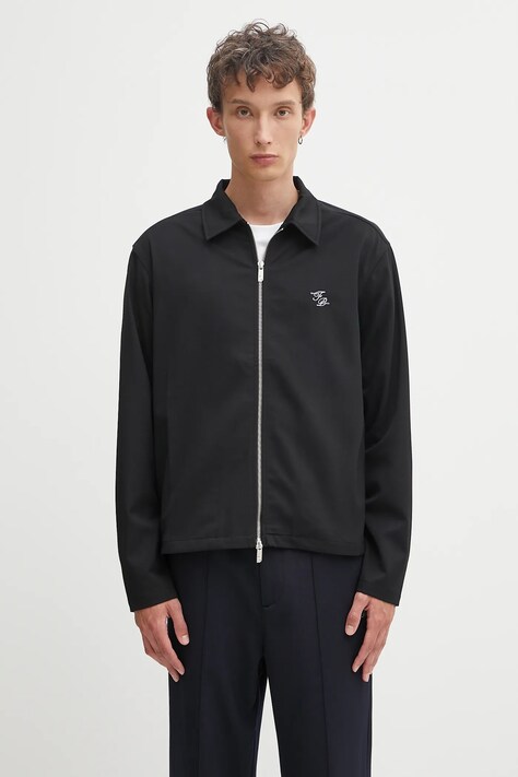 Шерстяная куртка Filling Pieces Coach Twill Wool цвет чёрный демисезонная 422560500247