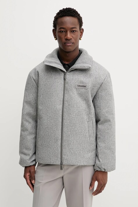 Пухова куртка Calvin Klein колір сірий зимова LV04LD519G