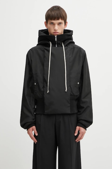 Rick Owens DRKSHDW jacket Cropped Alice Parka black color DU02E7781.NCV