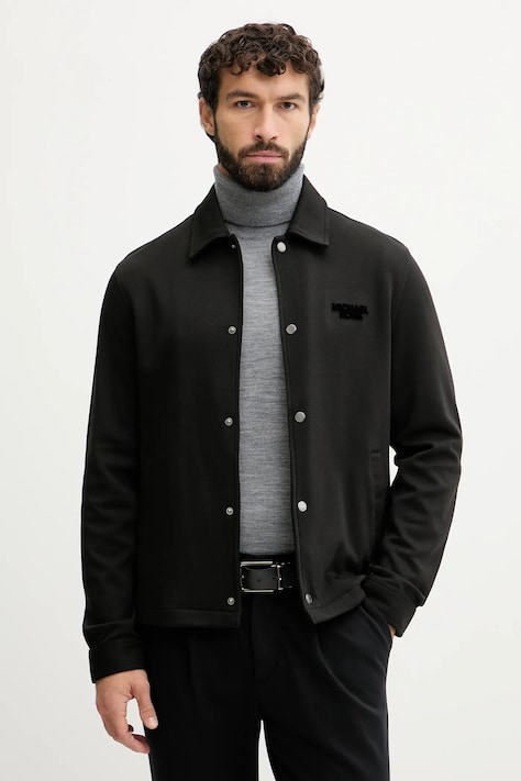 Сорочка Michael Kors колір чорний regular класичний комір CF5528A5MF