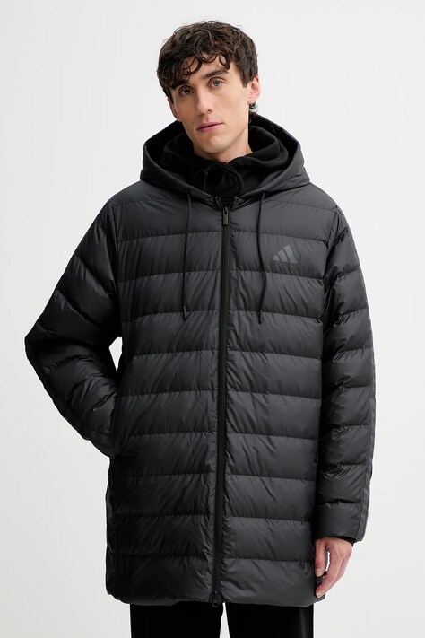 adidas geacă de puf Essentials Climawarm culoarea negru, de tranziție, JM4061
