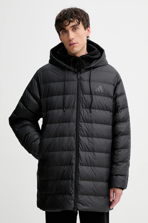 adidas geacă de puf Essentials Climawarm culoarea negru, de tranziție, JM4061