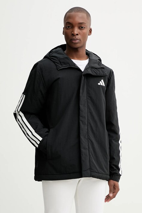 adidas geacă 3S culoarea negru, de iarnă, JY8303