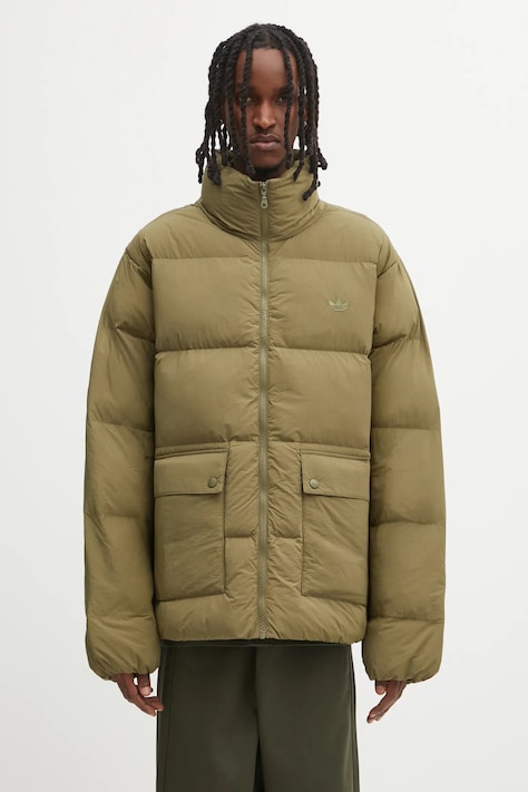 Jakna adidas Originals Synthdown boja: zelena, za zimu, JW5817