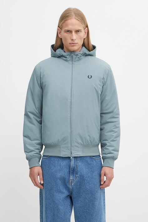 Bunda Fred Perry zelená barva, zimní, J1304