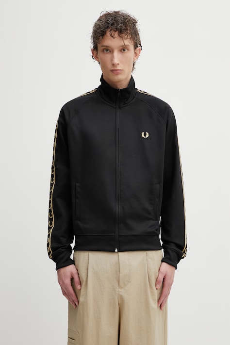 Fred Perry sweatshirt black color with an application J5557