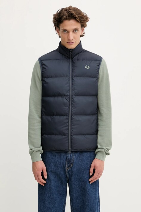 Fred Perry bezrękawnik kolor granatowy przejściowy J8522