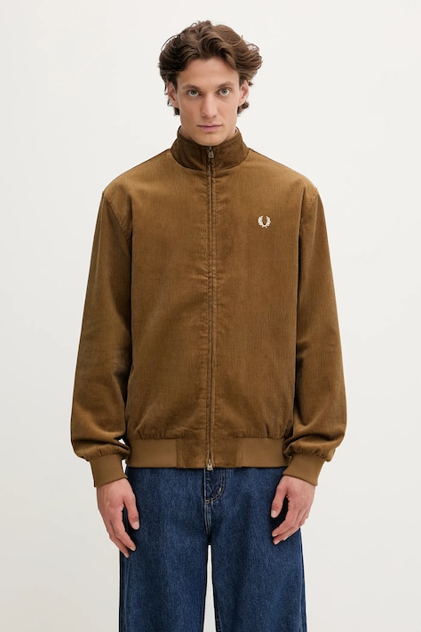 Fred Perry corduroy jacket green color J8546