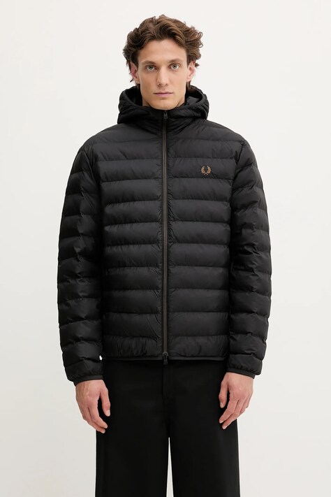 Fred Perry kurtka kolor czarny przejściowa J8553