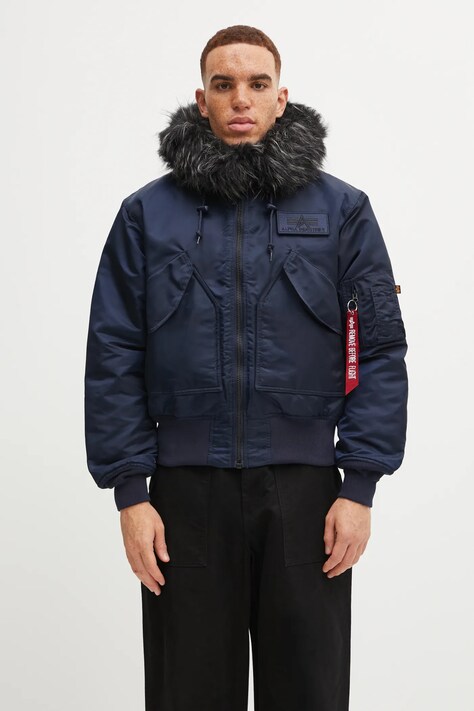 Alpha Industries kurtka 45/P Hooded Custom kolor granatowy zimowa 113145