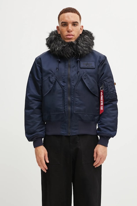 Alpha Industries jacket 45/P Hooded Custom navy blue color 113145