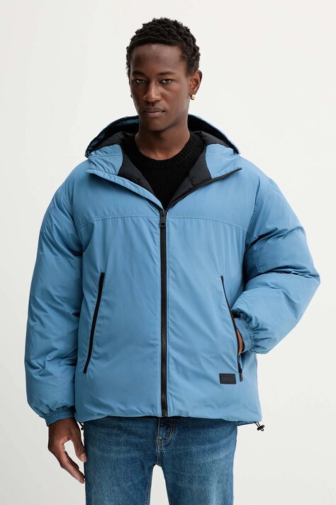Hugo Blue kurtka kolor niebieski zimowa oversize 50546761