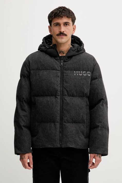 Hugo Blue kurtka jeansowa kolor czarny zimowa 50546769