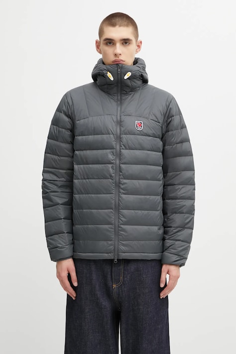 Fjallraven kurtka puchowa Expedition kolor szary zimowa F86121