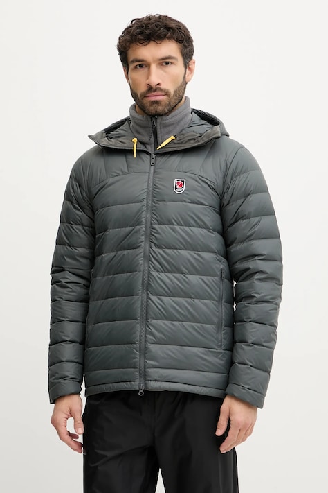 Fjallraven kurtka puchowa Expedition kolor szary zimowa F86121