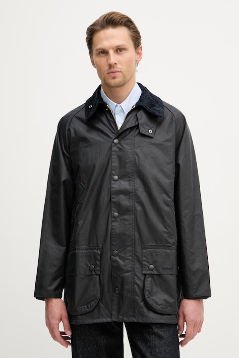 Barbour rövid kabát Beaufort Wax Jacket sötétkék, MWX0017NY91