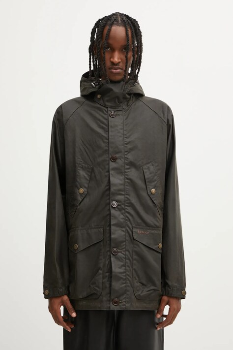 Barbour kurtka Re-Engineered Endurance Mountain Wax Parka kolor zielony przejściowa MWX2484OL71