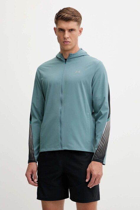 Under Armour kurtka sportowa Velociti Storm kolor zielony przejściowa 6005900
