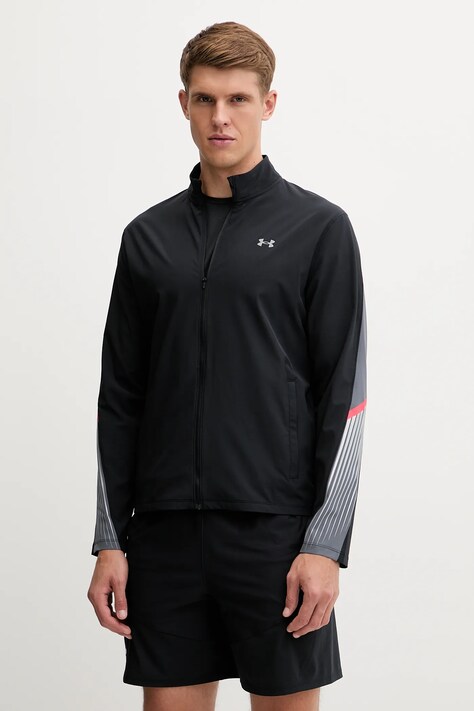 Under Armour kurtka treningowa Velociti Storm kolor czarny przejściowa 6005901