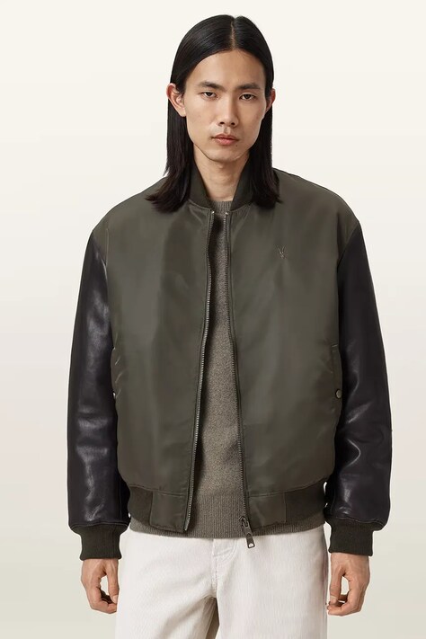 Μπουφάν bomber AllSaints MYLER χρώμα: καφέ, M014LC