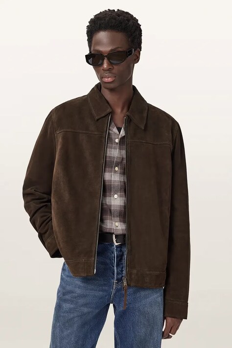 AllSaints RHONE brązowe M011LD
