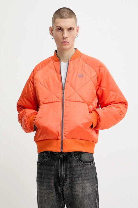 adidas Originals kurtka bomber dwustronna Rev Bomber kolor szary zimowa KR7618