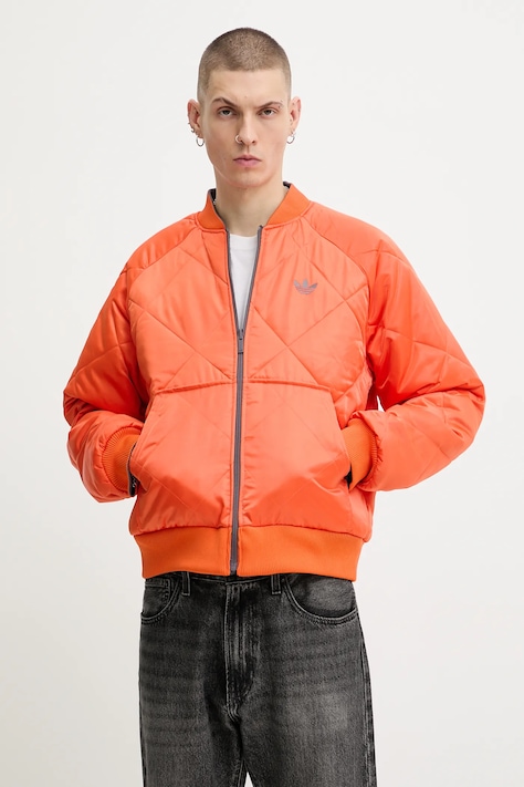 Αναστρέψιμο μπουφάν bomber adidas Originals Rev Bomber χρώμα: γκρι, KR7618