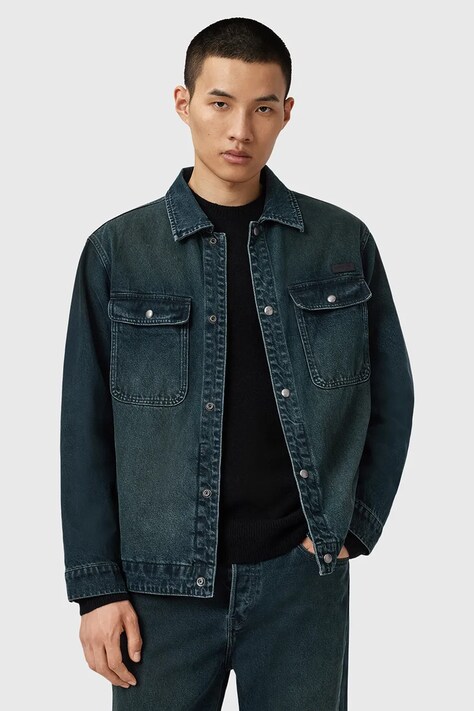 AllSaints giacca di jeans CASTLEFORD colore blu navy  M029OD