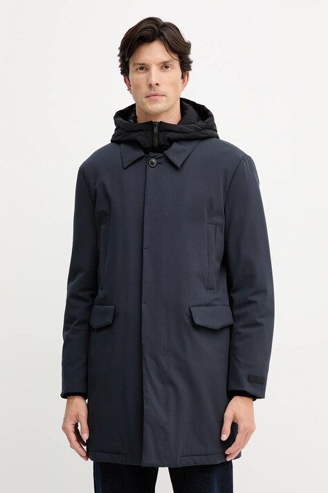 Trussardi kurtka kolor granatowy przejściowa F013M000018N