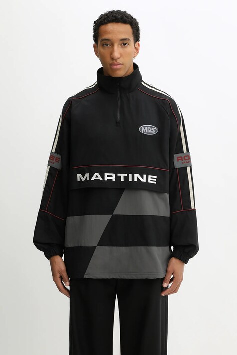 Martine Rose kurtka Hockey Pullover kolor czarny przejściowa oversize 121WP01009