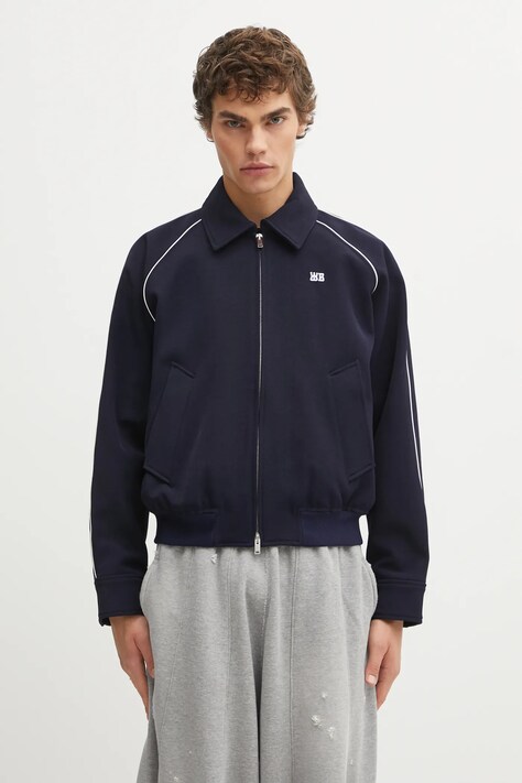 Wales Bonner kurtka Voice Jacket kolor granatowy przejściowa UA25JA12.PL02.503