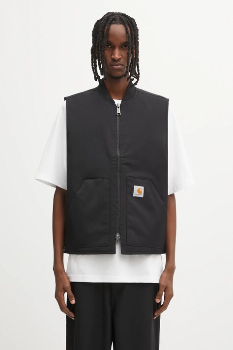 Carhartt WIP bezrękawnik Leroy Vest kolor czarny przejściowy I035543.89XX