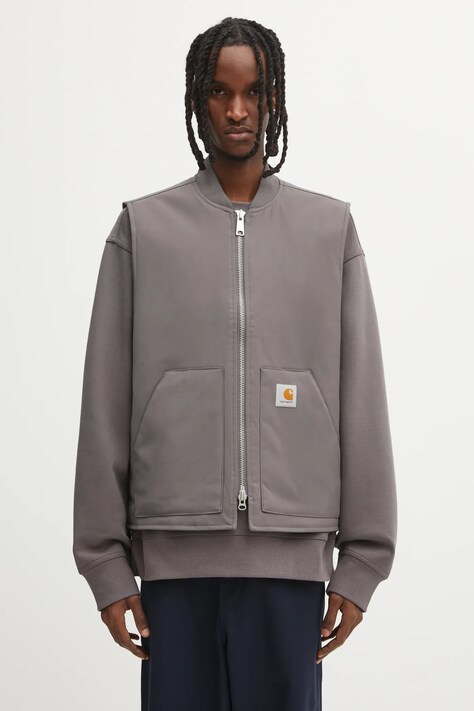 Carhartt WIP bezrękawnik Leroy Vest kolor brązowy przejściowy I035543.33CXX