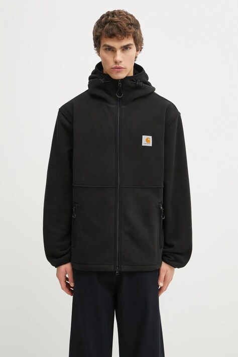 Carhartt WIP bluza polarowa Blevin Liner męska kolor czarny z kapturem gładka I035310.89XX