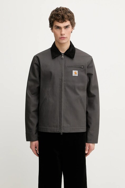 Bavlněná bunda Carhartt WIP Detroit Jacket šedá barva, přechodná, I015264.3CL01