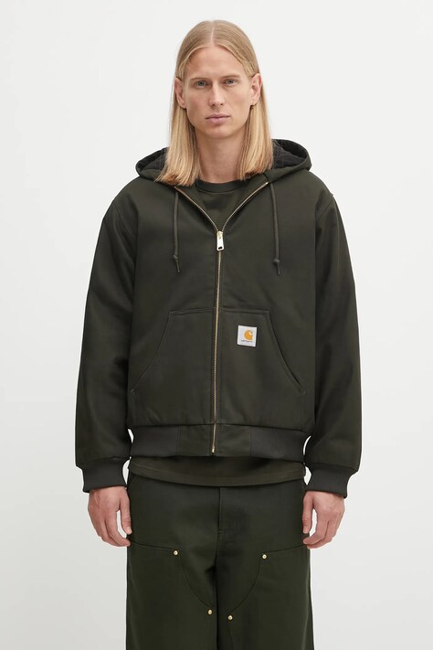 Βαμβακερό μπουφάν Carhartt WIP Active Jacket χρώμα: πράσινο, I023083.4901