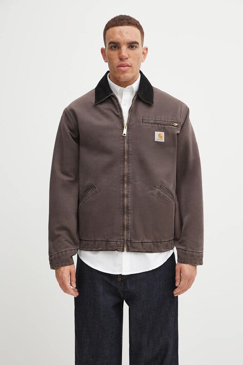 Carhartt WIP kurtka OG Detroit Jacket kolor brązowy przejściowa I035614.1YL4O